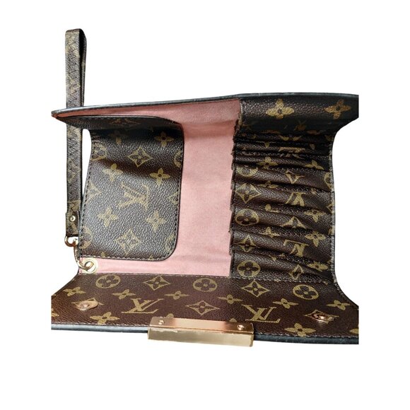 Louis Vuitton Monogram Canvas Sarah MAKE UP Brush WALLET With Wristlet Strap & B - Picture 4 of 4